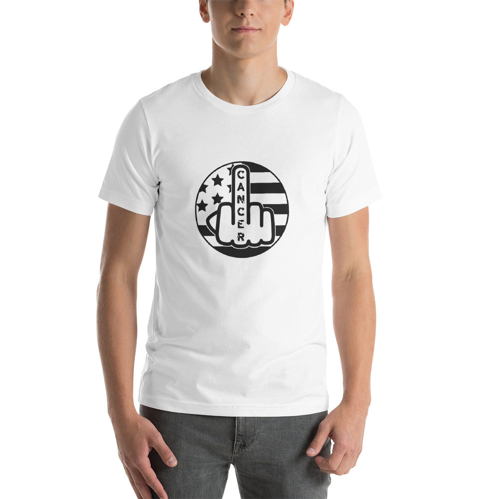 F Cancer Black & White Cotton Short-Sleeve Unisex T-Shirt