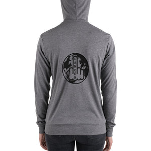 F Cancer World Lightweight Unisex zip hoodie w/.com